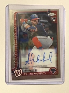 2025 Topps Chrome Andres Chaparro RC Auto Rookie Nationals #RA-AC - Picture 1 of 2