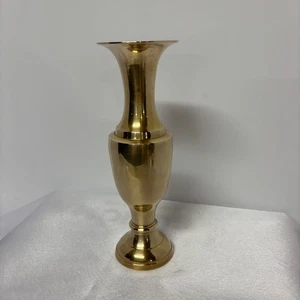 Jarrón de mesa vintage de latón macizo 8" Hosley India - Imagen 1 de 7