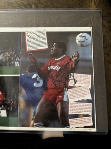 Fantastic John Barnes Hand Signed Liverpool Program Page/Photo - Picture 1 of 4