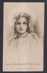 Tarjeta Santa Antigua de Santa Teresita Imagen Pieuse Santino Estampa - Imagen 1 de 1
