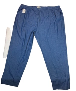 KingSize Knockarounds Full Elastic Waist Pants Stonewash Denim Size 6XL Cotton - Picture 1 of 11