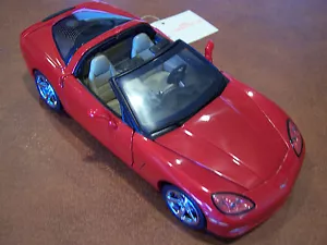 MIB FRANKLIN MINT 1/24 2005 RED CHEVROLET CORVETTE TOP & BOTH BOXES #2 - Picture 1 of 12