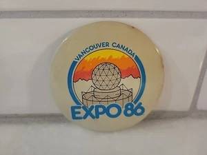VINTAGE 3" PINBACK BUTTON 1986 EXPO - VANCOUVER CANADA - Picture 1 of 2