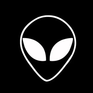 ALIEN HEAD Vinyl Decal Sticker - FREE USA SHIPPING UFO FACE SPACE - Picture 1 of 2