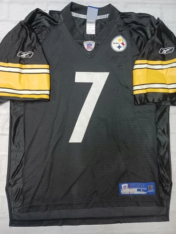 Reebok NFL Pittsburgh Steelers Jersey 7 Ben Roethlisberger in Black Size L Cover