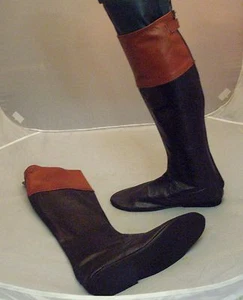 Leather Jockey Riding Boots Size 6 - Picture 1 of 9