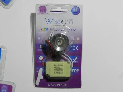 LED FARETTO PUNTO LUCE LED  INCASSO LUCE CALDA-FREDDA-VERDE-BLU ALTA LUMINOSITA' - Immagine 1 di 4