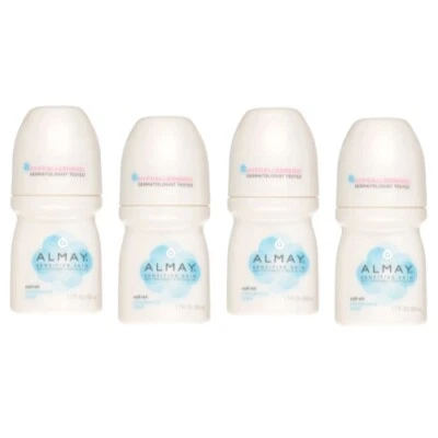 4 Pack Almay Sensitive Skin Roll On Fragrance Free Anti Perspirant 1.7 Oz Each - Image 1 of 4