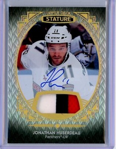 2020-21 Upper Deck Stature Portrait Patch Autographs #47 Jonathan Huberdeau /33