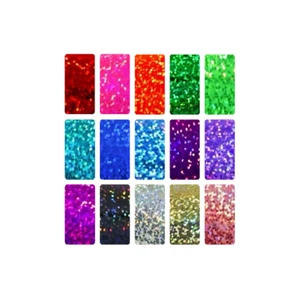1 INCH Holographic Sparkle Rectangle Sticker Sheet! - Choose a Color & Size - Picture 1 of 2