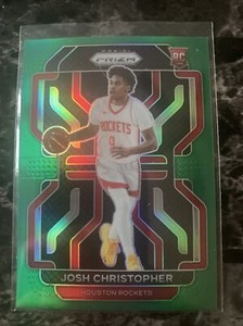 josh christopher rookie 2021-22 panini prizm football  green prizm # 324