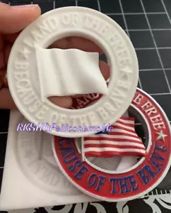 Land of the free-American flag silicone mold for Resin-handcrafts-polymer clay - Picture 1 of 10