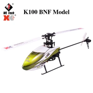 Wltoys XK K100 6CH 3D 6G System Single Paddle RC Helicopter BNF Aircraft Drone - Picture 1 of 12