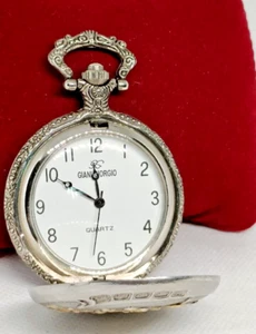 GIANNI GORGIO Mens Equestrian Sports Full Hunter Quartz Pocket Watch - Working - Picture 1 of 6