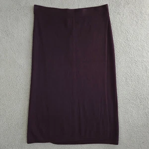 Banana Republic Wrap Sweater Skirt Womens XL Purple Knit Midi Pull On Pencil NEW - Picture 1 of 11