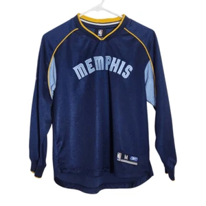 Reebok Memphis Grizzlies Blue Long Sleeve Shirt Size Medium 10-12 - Picture 1 of 9