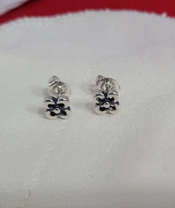 James Avery Blossom Silver Stud Post Earrings - Picture 1 of 2