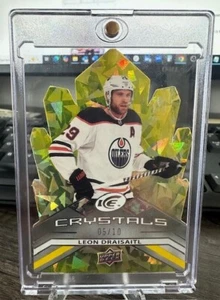 2021-22 UD ICE Crystals Leon Draisaitl Yellow Variant 5/10 SSP - Picture 1 of 2