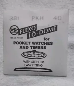 Germanow-Simon Mach (GS) PKH40 Watch Crystal 38.1 mm NOS Part Flexo Lo-Dome - Picture 1 of 2