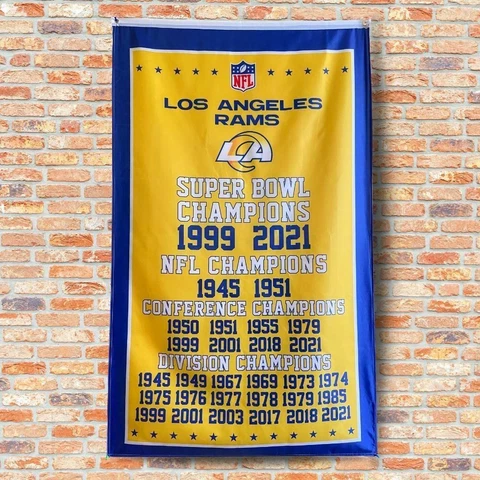 Premium Flag Los Angeles Rams 3x5 ft Banner Super Bowl LVI Champs NFL LA Winners Cover