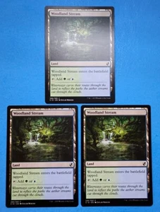 3x Woodland Stream Commander 2019 Mtg Magic Gathering Card Dual Land Mana 286 - Picture 1 of 4