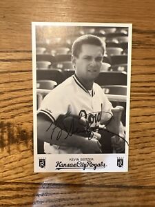 Kevin Seitzer Autographed 3.25X5 Photograph MLB Baseball Kansas City Royals