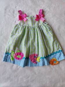 Rare, Too! Toddler Girl Summer Dress Size 2T Seersucker, Fish, Bow Free Shipping