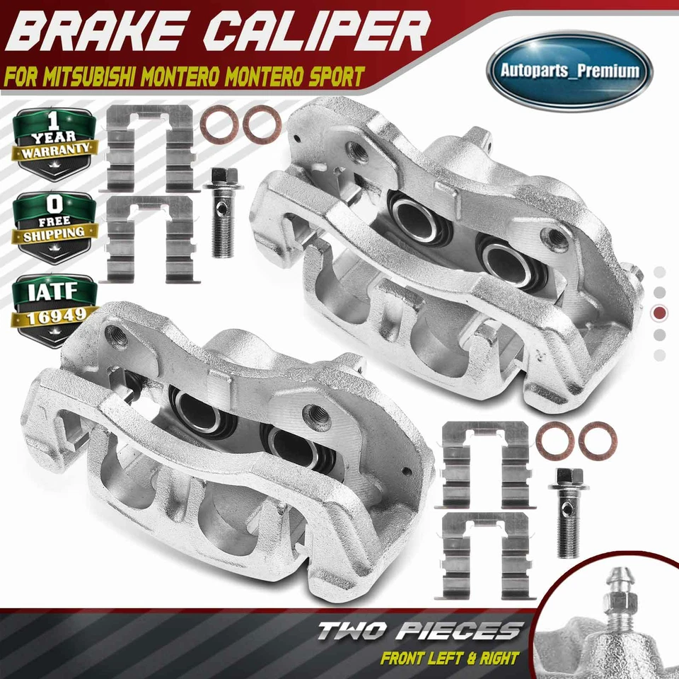 Par de pinzas de freno de disco delanteras con soporte para Mitsubishi Montero Montero Sport Foto 1 de 4
