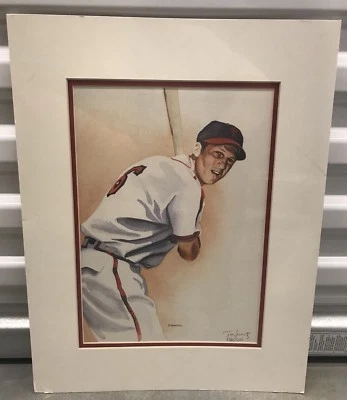 Baseball Stan Musial St Louis Cardinals Lithograph Print LE 376/1000 Tim Swartz - Image 1 of 4