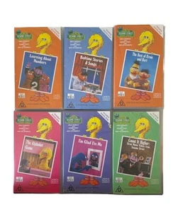 6 x Sesame Street VHS Video Tape Childrens TV Show Vintage - Picture 1 of 2