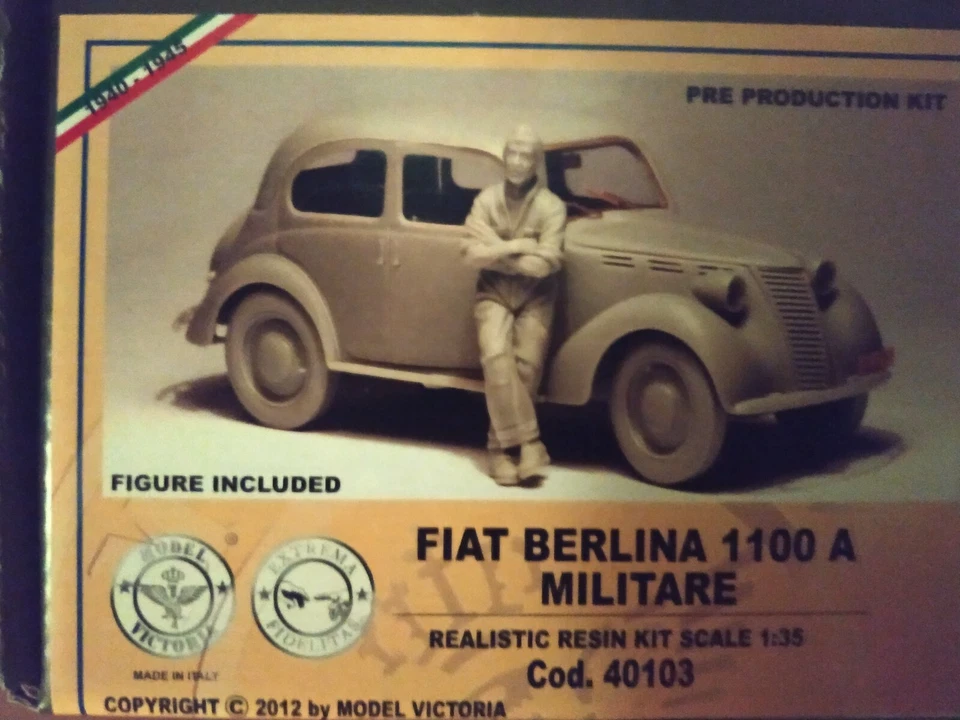 Modelvictoria 40103 FIAT Berlina 1100 A Resin 1/35 - Immagine 1 di 1