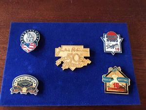 Dodgers Pin Set W/ Jackie Robinson 50th Anniversary 1997 LE 0500/1500 - Picture 1 of 4