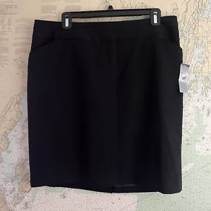 NWT! Worthington Black Dress Skirt Women’s Size 14 Petite Lined Pencil Pockets - Picture 1 of 14