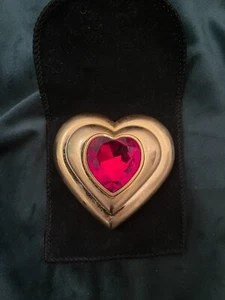 1990’s Yves Saint Laurent Paris Ruby Heart Powder Compact /b - Picture 1 of 5