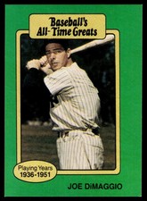 1987 Hygrade All-Time Greats Joe DiMaggio New York Yankees #NNO