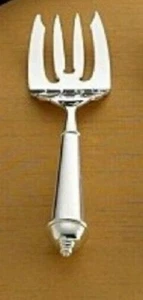 TOWLE SILVER Copenhagen Silverplate Solid Hollow Handle Serving Fork 10 1/8" - Picture 1 of 4