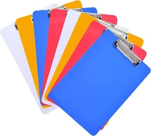 8 pcs Clip board Clipboard heavy duty 4 colours for office nhs home student - Picture 1 of 5