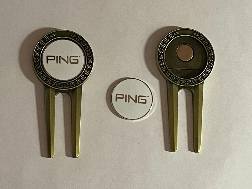 (1) Rara herramienta Karsten PING Divot y marcador de golf estilo moneda plana de 1" - ¡Una belleza! Foto 1 de 1