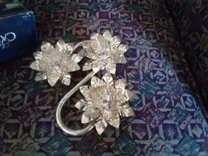 WINSTON GALLERIES ECHT VERSILBERTER KERZENLEUCHTER - Bild 1 von 9