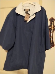 Men's XL Lightweight Waterproof Shortsleeve Navy NWT Jacket Lined - Picture 1 of 6