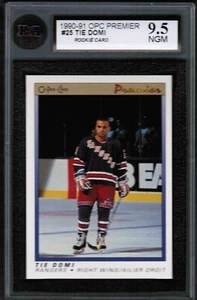 1990-91 OPC O-Pee-Chee Premier #25 Tie Domi Rookie RC KSA 9,5 NGM - Imagen 1 de 4