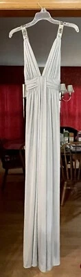 A.B.S Allen Schwartz Formal Dress Size XS - Stunning Silver Embellished w/Beads - Image 1 of 4