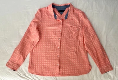 Blusa Tommy Hilfiger manga larga/manga enrollable para mujer, talla XL Foto 1 de 4