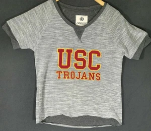 USC Trojans Gray Raglan Tee Women’s Small Campus Crew Varsity Vault #3 - Picture 1 of 6