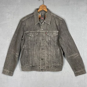 Neu mit Etikett - Levi's 72334 mittelgroße Truckerjacke für Herren - schwarz/grau Trucker Goth Lyocell M - Bild 1 von 11