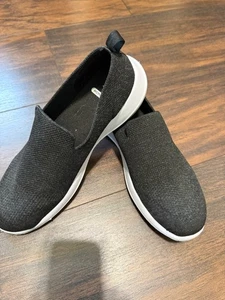 Zapatos sin cordones Athletic Works tela tejida negra mujer 10 - Imagen 1 de 6