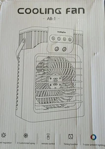 Cooling Fan | Ultrasonic Mist | 3 Speeds | Remote Timer | 7-Colors | Waterproof - Picture 1 of 3