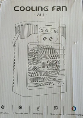Cooling Fan | Ultrasonic Mist | 3 Speeds | Remote Timer | 7-Colors | Waterproof - Image 1 of 3