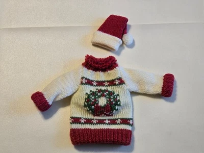 Mini Botella de Vino Muñeca Peluche Animales Tejido Invierno Navidad Suéter Hecho en Tailandia Foto 1 de 4