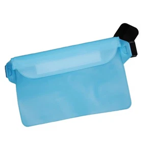 (Light Blue)Waterproof Pouch With Waist Strap PVC Three Layer Sealed EC - Zdjęcie 1 z 12